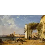 Clarkson Frederick Stanfield, Sunderland 1793 - 1867 / Veduta di Foria dall'isola di Ischia / Firmato 'W Stanfield R A' e datato 1849 in basso a destra, oil on canvas