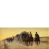 Firenze 1862 - Parigi 1923 / Colonna di soldati in marcia / Firmato 'RP' al centro by Ruggero Panerai, oil on panel, offered May 2017