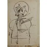 Fortunato Depero, Fondo 1892 - Rovereto 1960 / Schizzo per figura astratta, 1915 circa