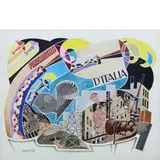 Ettore Tani, attivo nel XX secolo / Aeropittura, mixed media and collage on cartoncino