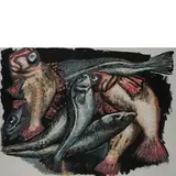 Bagheria 1911 - Roma 1987 / Pesci, 1973 by Renato Guttuso, ink stesa a pennello and pastello on paper, offered Nov 2017