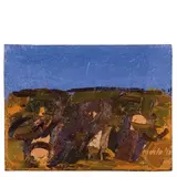 Ennio Morlotti, Lecco 1910 - Milano 1992 / Rocce e cielo, 1979