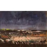 Pietro Annigoni, Milano 1910 - Firenze 1988 / Paesaggio, mixed media on paper