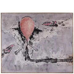 Milano 1924 - 1976 / Senza titolo, 1965 by Amilcare Rambelli, mixed media on canvas, offered Nov 2017