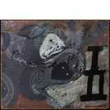 Bruno Ceccobelli, Montecastello Vibio 1952 / Amanti in lievita, 1980, mixed media on panel