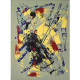 Arman, Nizza 1928 - New York 2005 / Senza titolo, 1992, Impronta di violino ed acrilici su tela