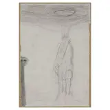 Pietro Roccasalva, MODICA 1970 / Senza titolo (Studio per Santa Lucia), 1992, Grafite su carta