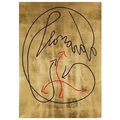 Marco Nereo Rotelli, Venezia 1955 / Leonardo, 2012, Smalti e oro su tela