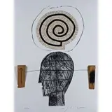 Mimmo Paladino, Paduli 1948 / Senza titolo, mixed media on paper