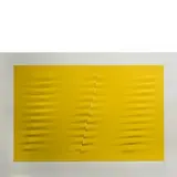 Agostino Bonalumi, Vimercate 1935 - Desio 2013 / Giallo, 1999, Incisione a secco su carte serigrafate