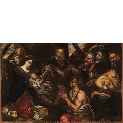 Giuseppe Assereto, Adorazione dei pastori, oil on canvas