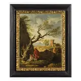 Paesaggio con figure by Andrea Locatelli, oil on canvas, offered Nov 2017