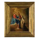 Gian Gioseffo Dal Sole, Santa Teresa riceve le stimmate, oil on copper