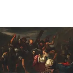 Salita al Calvario by Giovanni Battista Merano, oil on canvas, offered Nov 2017