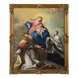 Jacopo Marieschi, Madonna con Bambino e Santi, oil on canvas