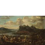 Ilario Spolverini, Battaglia tra cavallerie turche e cristiane, oil on canvas