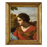 Giacinto Gimignani, Busto femminile, oil on canvas applicato on panel