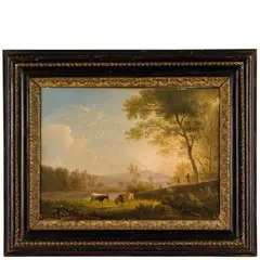 Marco Gozzi, Paesaggio pastorale, oil on canvas