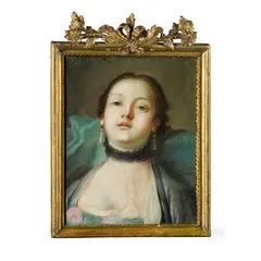 Pietro Rotari, Ritratto di dama, pastel on paper applicato on canvas