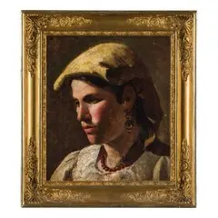 Testa di donna by Michele Cammarano, oil on canvas, offered Nov 2017