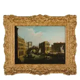 Marco Grubacs, Vedute di Piazza San Marco / Veduta del Canal Grande e di Rialto, oil on panel