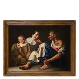 Gaspare Traversi, Le tre età dell'uomo, oil on canvas