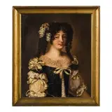 Jacob Ferdinand Voet, Ritratto di giovane donna con fiori tra i capelli, oil on canvas