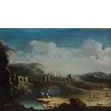 Leonardo Coccorante, Paesaggio, oil on canvas