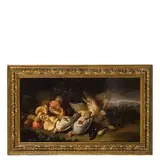 Martino Altomonte, Natura morta con funghi e cacciagione, oil on canvas