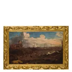 Paesaggio costiero by Johann Anton Eismann, oil on canvas applicata on panel, offered Nov 2017