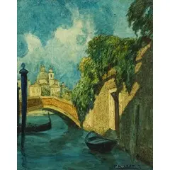 Rodolfo Paoletti, Venezia 1866 - Milano 1924 / Canale a Venezia