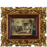 Amos Cassioli, Asciano (Si) 1832 - Firenze 1891 / Scena in un interno