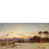 Hermann David Salomon Corrodi, Frascati 1844 - Roma 1905 / Cardinali sulla terrazza del Pincio