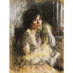 Albano Laziale (Roma) 1852 - Roma 1930 / Figura femminile seduta by Antonio Mancini, offered Nov 2017