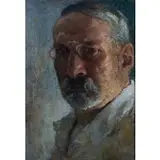Arturo Rietti, Trieste 1863 - Padova 1943 / Autoritratto, oil on panel.cm 21X30