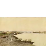 Lorenzo Gignous, Modena 1862 - Porto Ceresio 1958 / Veduta del Lago Maggiore / Firmato 'L Gignous' in basso a sinistra