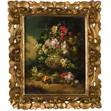 Francesco Bosso, Vercelli 1864 - Torino 1933 / Vasi fioriti / Firmati 'F Bosso' in basso a destra, oil on panel
