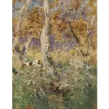 Pompeo Mariani, Monza (Mi) 1857 - Bordighera (Im) 1927 / Caccia nel bosco della Zelata / Firmato 'P Mariani' in basso a sinistra