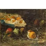 Ludovico Cavaleri, Milano 1861 - Cento (Fe) 1942 / Natura morta con pere e agrumi / Firmato 'L Cavaleri' in basso a destra, oil on canvas