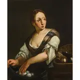 Ritratto di donna con colombe by Giovanni Agostino Cassana, oil on canvas, offered Mar 2018