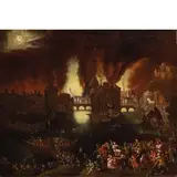 Daniel van Heil, Guerra di Troia, oil on canvas