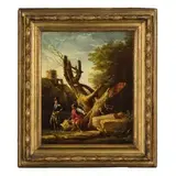 Paesaggio con soldati a riposo by Andrea Locatelli, oil on canvas, offered Mar 2018