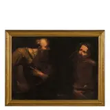 Pietro Bellotti, Due filosofi, oil on canvas