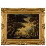 Paesaggio by Maestro Dei Paesaggi Correr, oil on canvas, offered Mar 2018