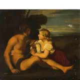 Abraham Teerlink, Coppia di amanti da Tiziano, oil on canvas
