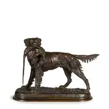 Jules Moigniez, Cane da caccia con la preda / Firmato 'J Moignez' sulla base