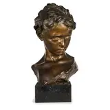Francesco Parente, Testa di scugnizzo / Firmato 'F Parente' sul retro, bronze
