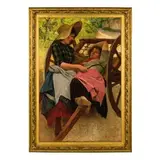 Contadine al riposo / Firmato 'Angiolo Tommasi' in basso a destra by Angiolo Tommasi, oil on canvas, offered Mar 2018