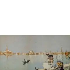 Sole in laguna / Firmato 'Mainella' in basso a sinistra by Raffaele Mainella, watercolour on paper, offered Mar 2018