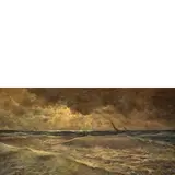 Ludovico Cavaleri, Milano 1867 - Cuvio 1942 / Velieri nel mare in tempesta / Firmato 'L Cavaleri 1919' in basso a sinistra, oil on canvas